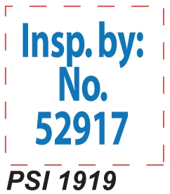 PSI 1919 Self Inking Rubber Stamp