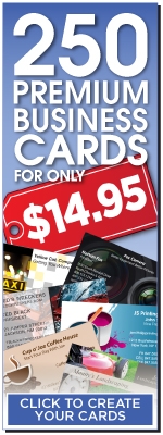 Pick a professional business card design and have it printed in full color on both sides.