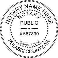 Arkansas Notary Stamp - Round