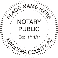 Arizona Round Notary Stamp