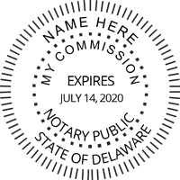Delaware Notary Stamp - Round