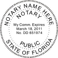 Florida Notary Stamp Round