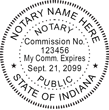 Indiana Round Notary Stamp