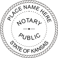 Kansas Round Notary Stamp