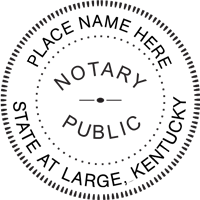 Kentucky Round Notary Stamp