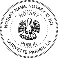 Louisiana Round Notary Stamp