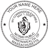 Massachusetts Round Notary Stamp