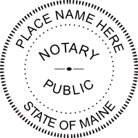Maine Round Notary Stamp