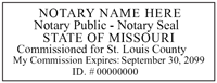 Missouri Notary Stamp with ID Number
