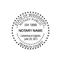 Mississippi Round Notary Stamp