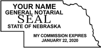 Nebraska Notary Stamp 2 - State Outline