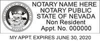 Nevada Notary Stamp - NON-Resident