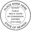 Nevada Round Notary Stamp