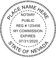 Nevada Round Notary Stamp