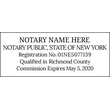Self-Inking New York Notary Seal Stamp with rectangular format.