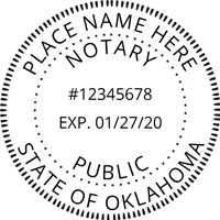 Oklahoma Round Notary Stamp