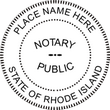Rhode Island Round Notary Stamp