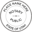 UT-NOT-RND - Utah Round Notary Stamp or Seal