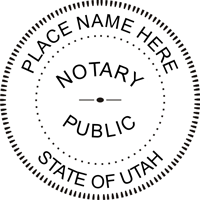 Utah Round Notary Stamp or Seal
