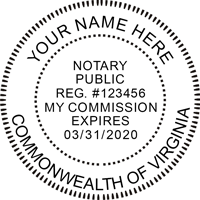 Virginia Round Notary Stamp