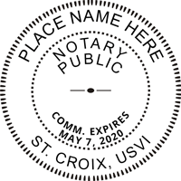 U.S Virgin Islands Round Notary Stamp