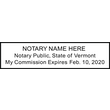 VT-NOT-1 - Vermont Notary Stamp