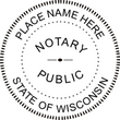 Wisconsin Round Notary Stamp