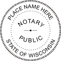 Wisconsin Round Notary Stamp