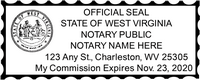 West Virginia Notary Stamp Personal