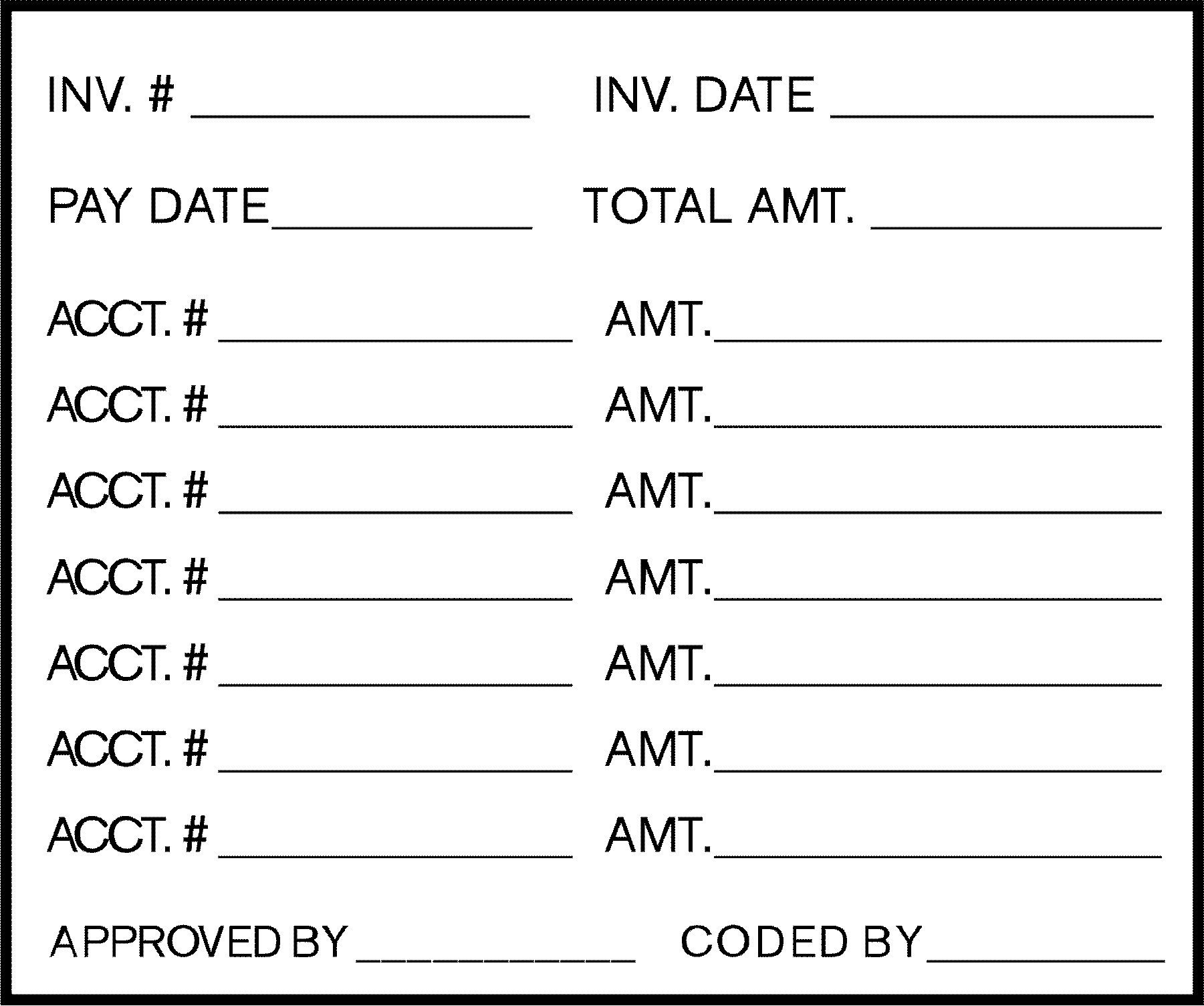 Invoice Coding Stamp