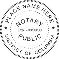 District of Columbia (DC) Round Notary Stamp