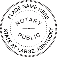 Kentucky Round Notary Stamp