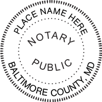 Maryland Round Notary Stamp