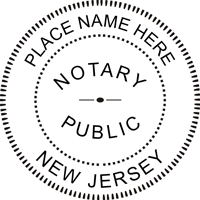 New Jersey Round Notary Stamp