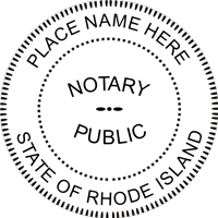 Rhode Island Round Notary Stamp