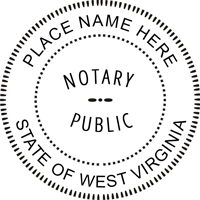 West Virginia Round Notary Stamp