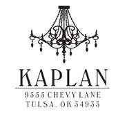 Custom Chandelier Design Address Stamp