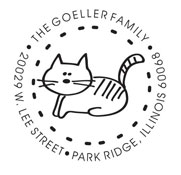 Custom Cat Design Address Stamp